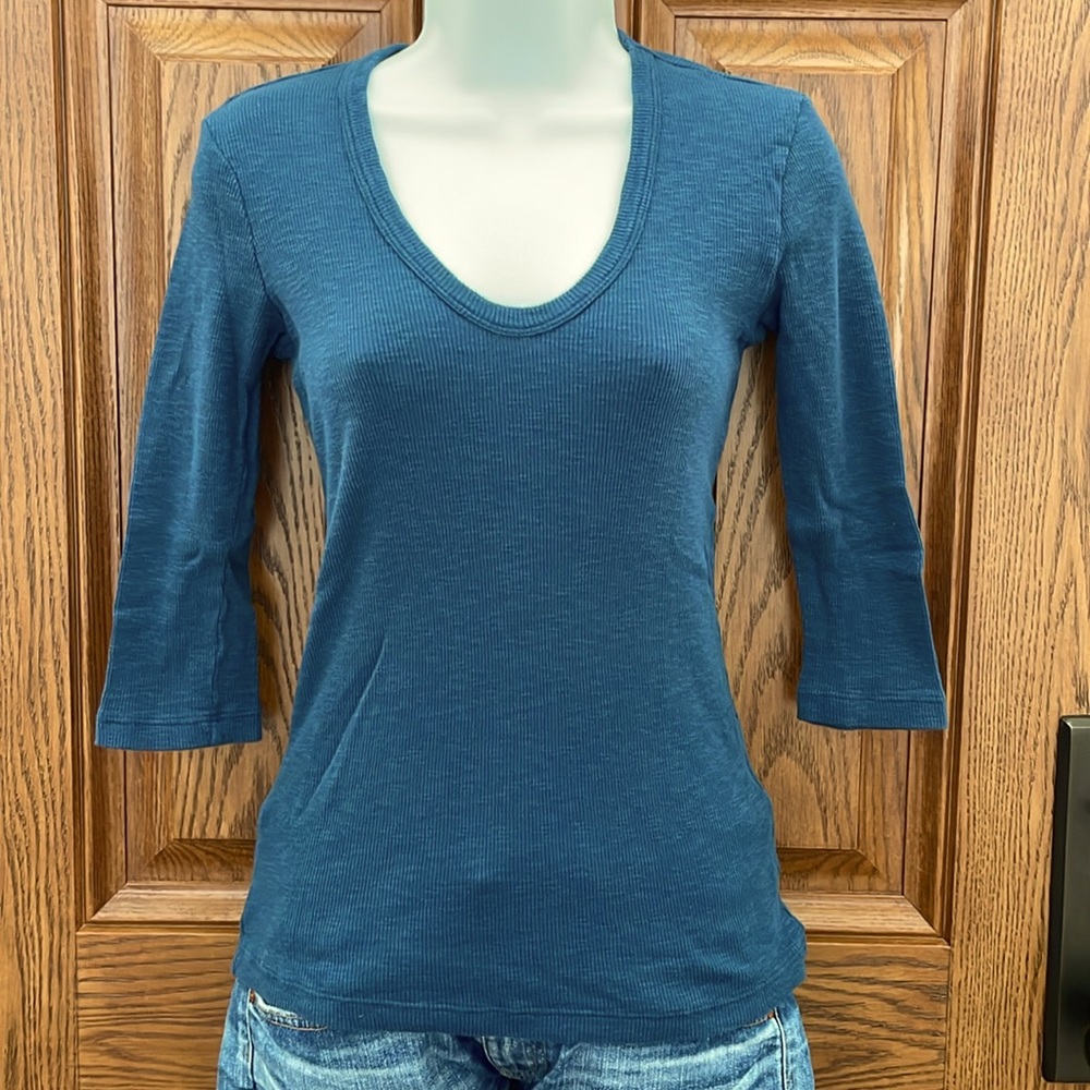 Anthropologie "Left of Center" Ribbed Top